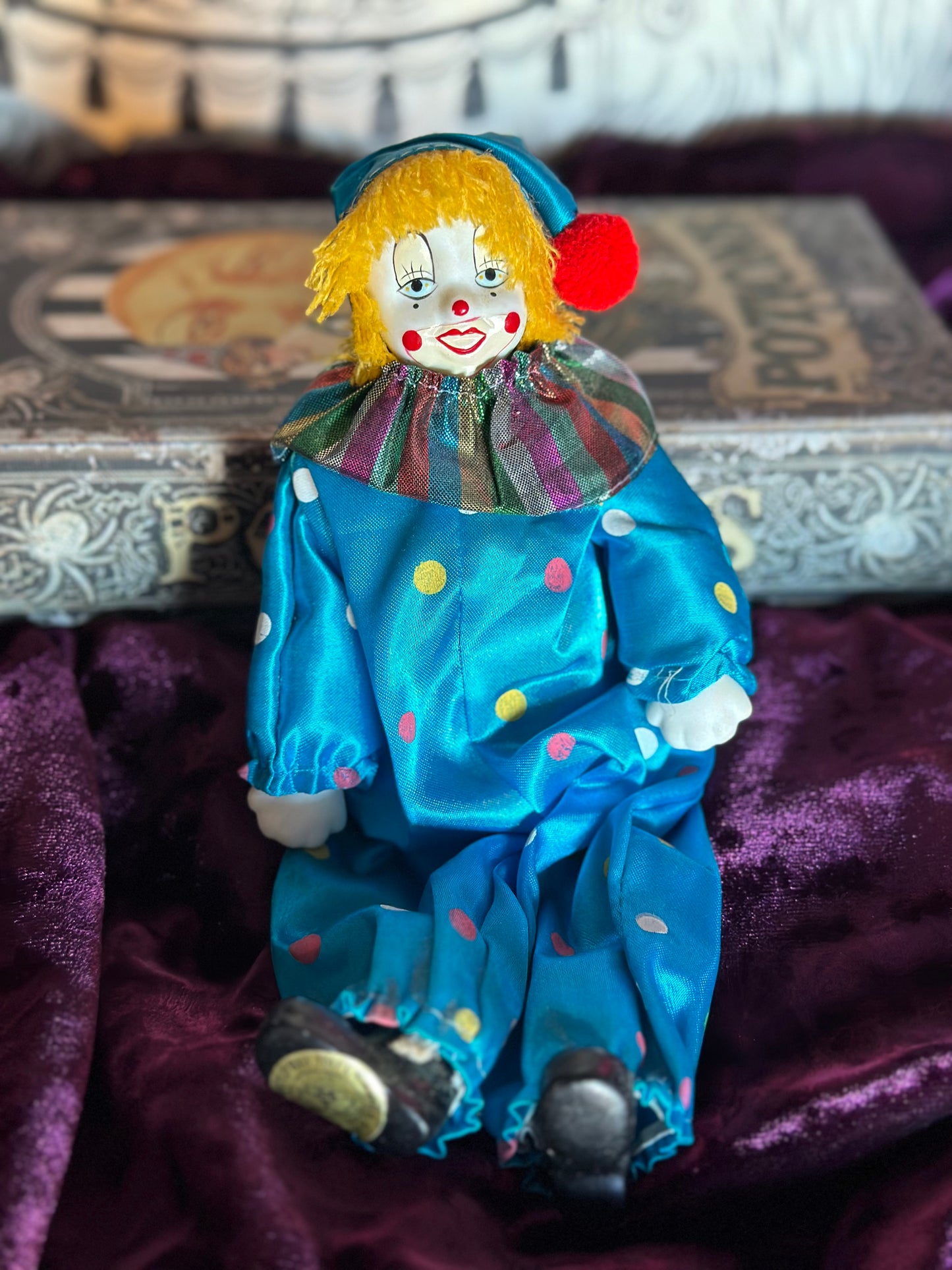 Vintage porcelain clown doll