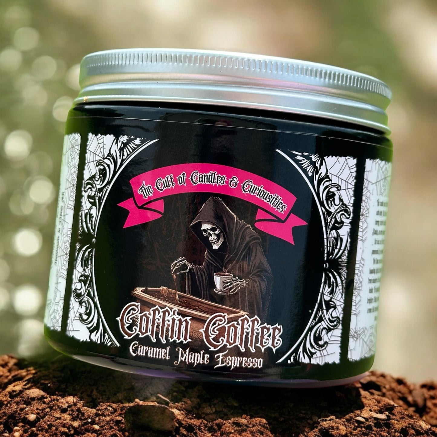 Coffin coffee 8oz wickless candle