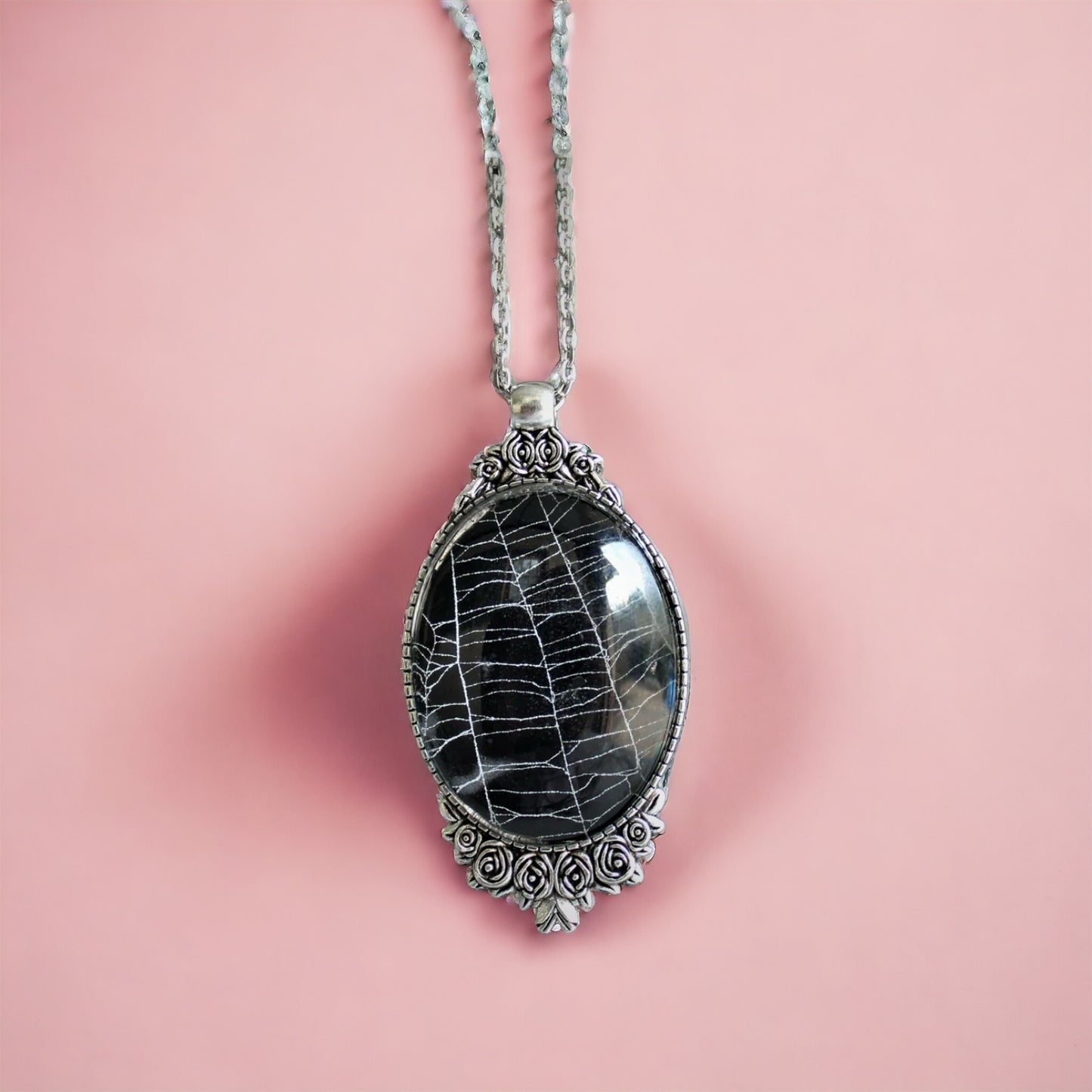 Large spider web necklace oddity